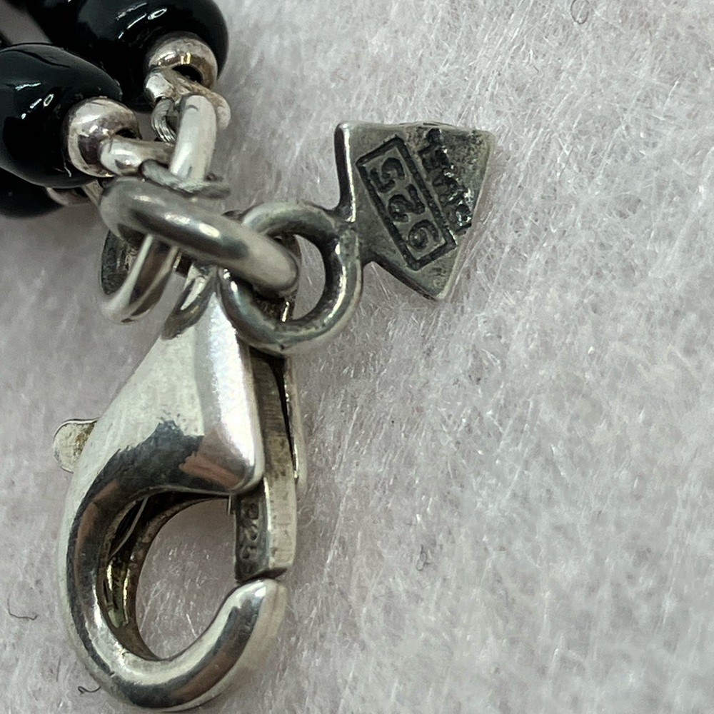 Silpada Sterling Silver & Black Glass Bead Multi Strand Necklace | N1500 Retired - Picture 7 of 10